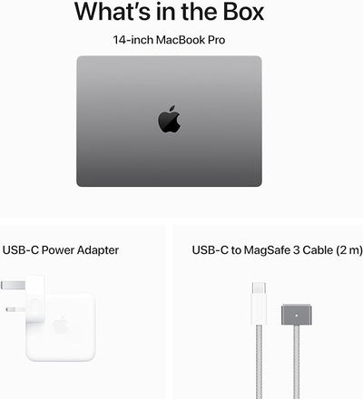 Apple MacBook Pro 2023 (14 بوصة، شريحة Apple M3 مع وحدة معالجة مركزية 8 أنوية ووحدة معالجة رسومية 10 أنوية)